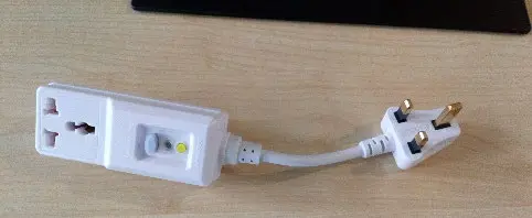 Photo from the official notice: OANON Safety RCD Plug Adaptor Portable Circuit Breaker — electric shock risk