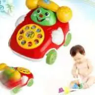 Photo from the official notice: Plastic toy telephone on wheels — choking & strangulation risk