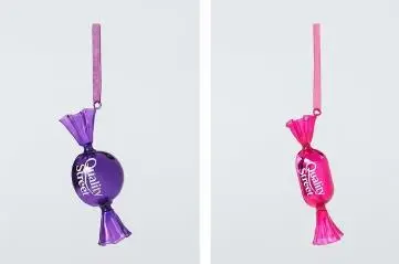 Photo from the official notice: Quality Street Sweet Glass Baubles sold by John Lewis — cuts & ingestion risk