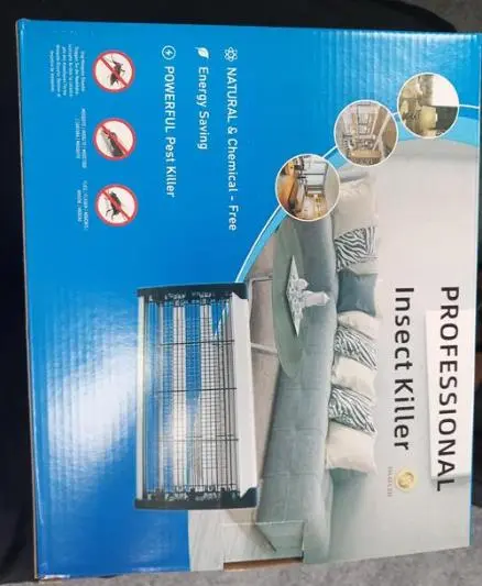 Photo from the official notice: Shatchi Professional Fly Killer — electric shock risk