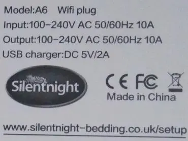 Photo from the official notice: Silentnight Smart Wi-Fi Plug — electric shock risk