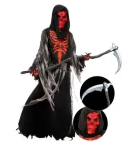 Photo from the official notice: Spooktacular Creations Red Skull Reaper Costume — burns & strangulation risk