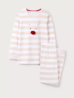 Photo from the official notice: The White Company Jingle Christmas Range Pyjamas, Sleepsuits and Hooded Towel — choking risk