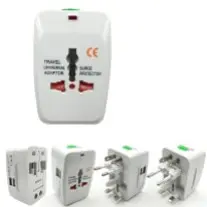 Photo from the official notice: UK/US/AU/EU Universal to AC Power Plug Adaptor — electric shock risk