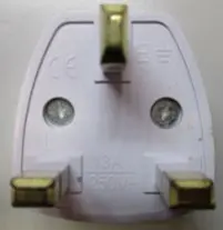 Photo from the official notice: Universal EU/US to UK Plug Converter — electric shock risk