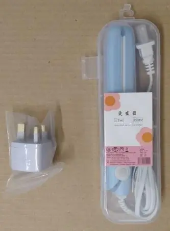Photo from the official notice: VinBee Travel Mini Hair Flat Iron Ceramic Tourmaline Hair Straightener sold via Amazon — electric shock risk