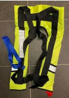 Photo from the official notice: Yellow Life Jacket CQYBII-150N sold via Wish — drowning risk