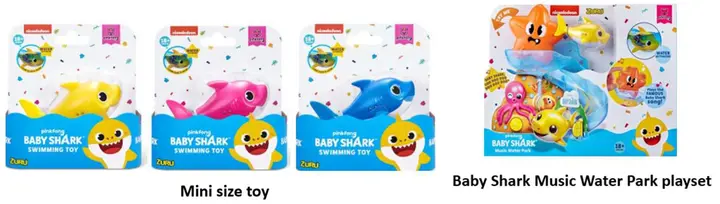 Photo from the official notice: Zuru Baby shark bath toy – mini and full-size versions — cuts & falls risk