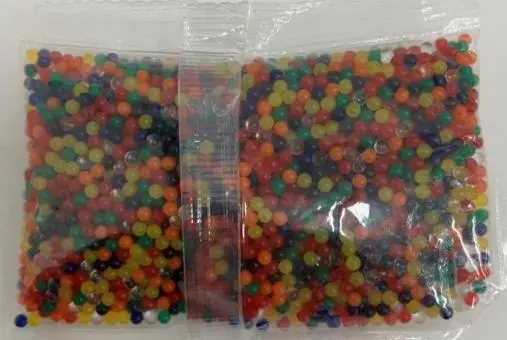 Photo from the official notice: 10000pcs Multi-Colour Water Absorbent Beads sold via Shein — suffocation risk