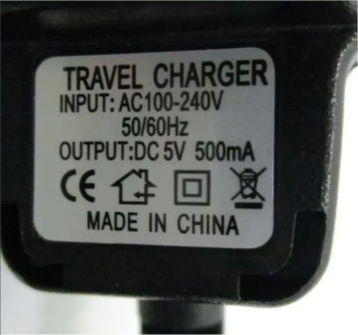 Photo from the official notice: 10pcs E-house UK Home Wall Charger Cable Power Supply Replacement Chargersold via AliExpress — electric shock risk