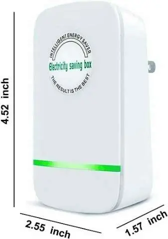 Photo from the official notice: 2Pcs 90V-250V Electricity Saving Box Power Saving Device Smart Energy Saver UK — fire & electric shock risk