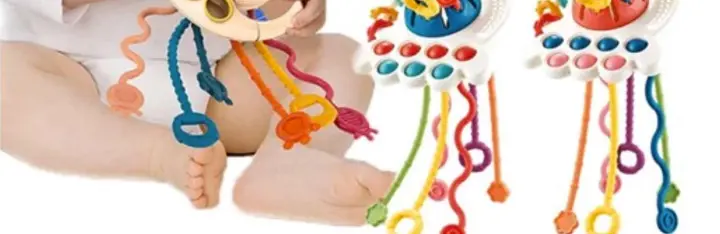 Photo from the official notice: 3 in 1 Montessori Pull String Baby Toys sold via AliExpress — suffocation risk