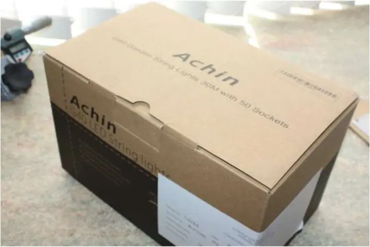 Photo from the official notice: Achin Outdoor String Lights sold via Amazon — electric shock risk