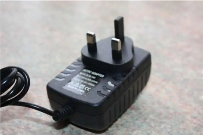 Photo from the official notice: Adaptor For Ride on Car — electric shock risk