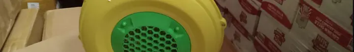 Photo from the official notice: Air Blower for inflatable castle, model S4-E — electric shock risk