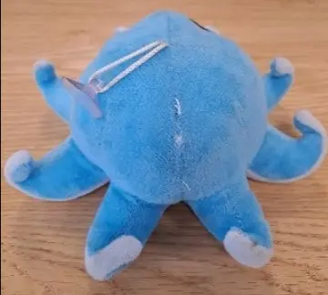 Photo from the official notice: Blue Plush Octopus Toy with Small Suction Cup — choking & chemical risk