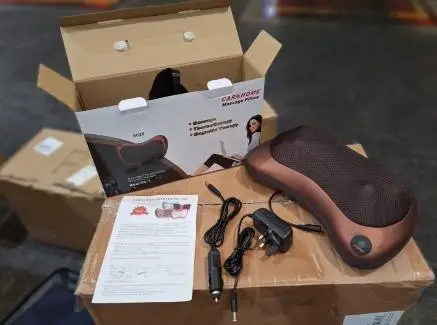 Photo from the official notice: Car & Home Massage Pillow — fire & electric shock risk