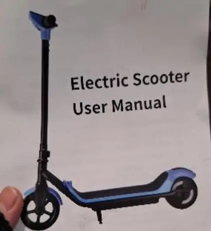 Photo from the official notice: Child's Electric Scooter, FN-252100 — fire risk