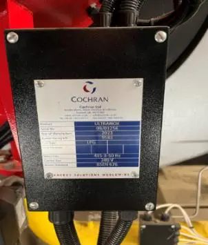 Photo from the official notice: Cochran Ltd Ultranox Boiler Burner — fire risk