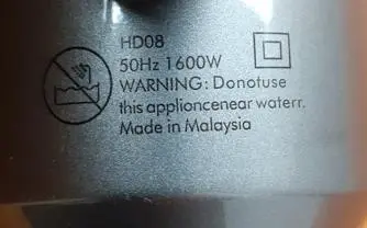 Photo from the official notice: Counterfeit Dyson Supersonic Hairdryer — fire & electric shock risk