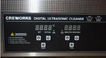 Photo from the official notice: Creworks Ultrasonic Cleaner (2310-0184 and 2311-0135) — electric shock risk