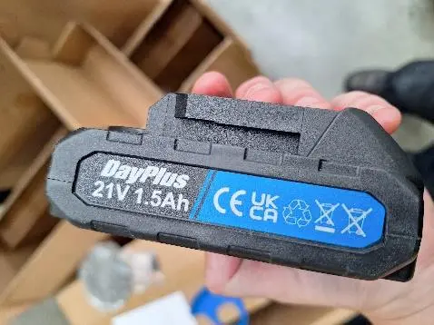 Photo from the official notice: DayPlus Rechargeable Grass Mower sold via Amazon — electric shock risk