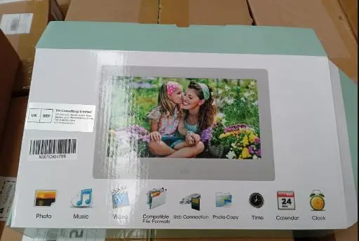 Photo from the official notice: Digital Photo Frame sold via Amazon — fire & electric shock risk