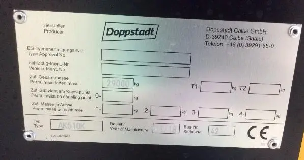 Photo from the official notice: Doppstadt Mobile Shredder (AK 510K) — ingestion risk