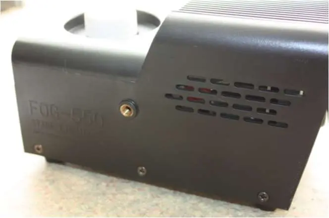 Photo from the official notice: Fog Machine FOG-550 — electric shock risk
