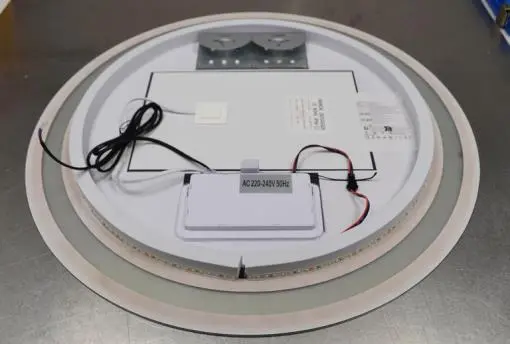 Photo from the official notice: Foshan Puruite Lighting Co. Ltd LED Bathroom Mirror — fire risk