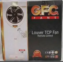 Photo from the official notice: GFC Louver TCP Remote-Controlled Pedestal Fan sold via eBay — fire risk