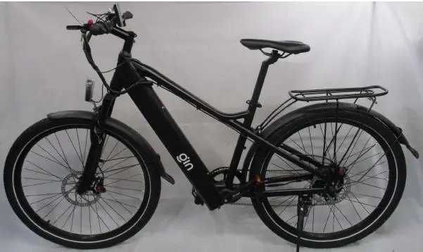 Photo from the official notice: Gin E-Bike and Charger — fire risk