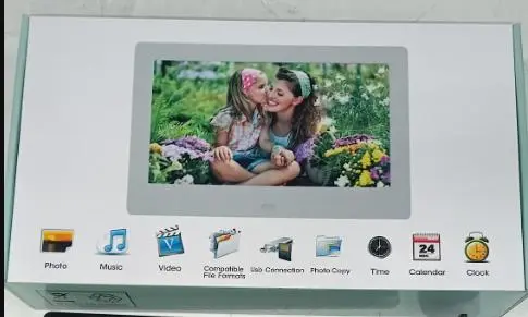 Photo from the official notice: Gogoleue Digital Photo Frame sold via Amazon — electric shock risk