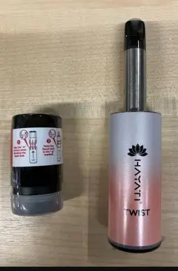 Photo from the official notice: Hayati Twist 5000 + Puffs Electronic Vape (Juicy Peach) — chemical risk