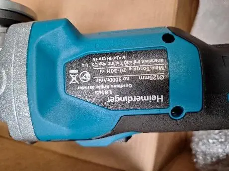 Photo from the official notice: Heimerdinger Angle Grinder LB183 sold via Amazon — injuries risk