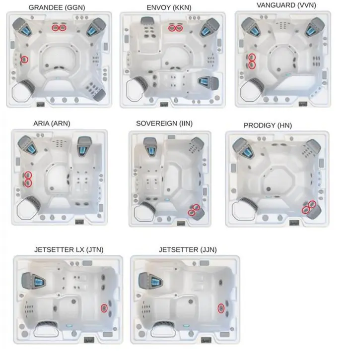Photo from the official notice: Highlife Collection Spas 6-fin Rotary Jet in a Spa — drowning risk