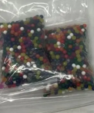 Photo from the official notice: Hydrogel Water Beads sold via OnBuy — suffocation risk