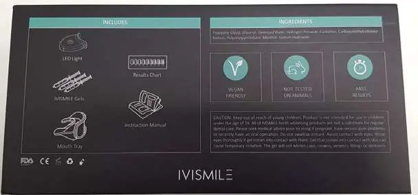 Photo from the official notice: Ivismile Teeth Whitening Kit — chemical risk
