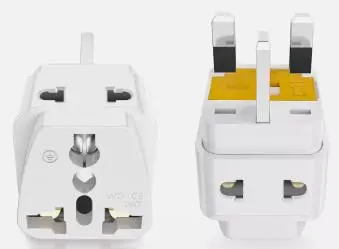 Photo from the official notice: KEAGAR Pack of 2 UK Plug Adapters sold via Amazon and eBay — electric shock risk