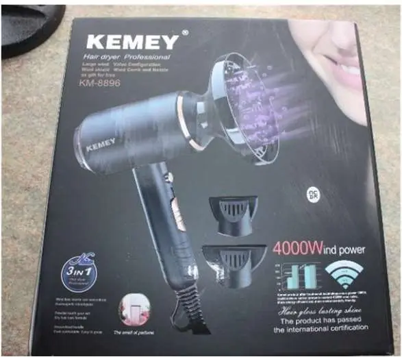 Photo from the official notice: Kemey Hair Dryer sold via eBay — fire risk