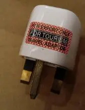 Photo from the official notice: KZ Travel Adaptor — electric shock risk