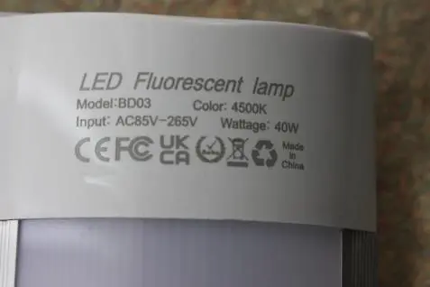 Photo from the official notice: LED Purification Light BD03 sold via eBay — electric shock risk
