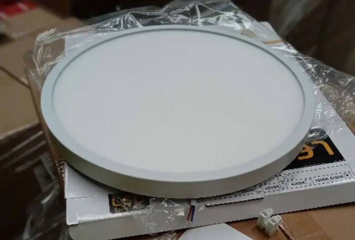 Photo from the official notice: LED Spiral Panel Light — electric shock risk