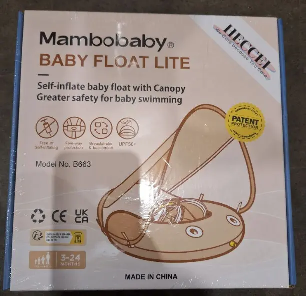 Photo from the official notice: Mambobaby Baby Float Lite — falls risk