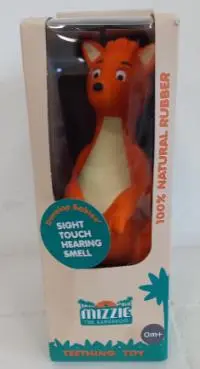Photo from the official notice: Large Mizzie the Kangaroo Natural Teething Toy (2302-0133 and 2409-0004) — suffocation risk