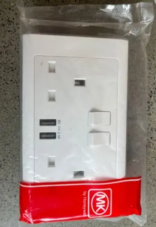 Photo from the official notice: MK Electric MK Essentials Electrical Three Pin Sockets with Switches — burns risk