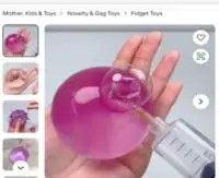 Photo from the official notice: Pimple Popping Squishes containing needles sold via Alibaba — injuries risk