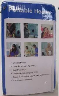 Photo from the official notice: Portable Fan Heater sold via OnBuy — electric shock risk