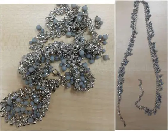 Photo from the official notice: Rangoli Gold Coloured Rings, Silver Coloured Earrings and Silver Necklace — chemical risk