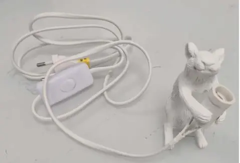 Photo from the official notice: Resin Mouse Desk Lamp sold via AliExpress — electric shock risk